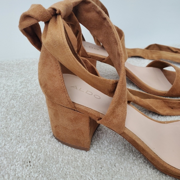 Aldo ankle lace suede block heel sandal - Picture 3 of 10